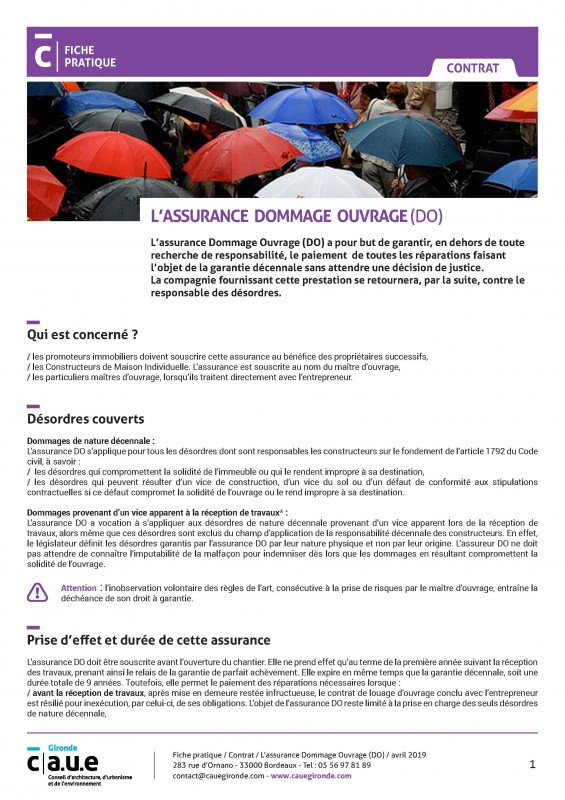 L'assurance Dommage Ouvrage (DO)