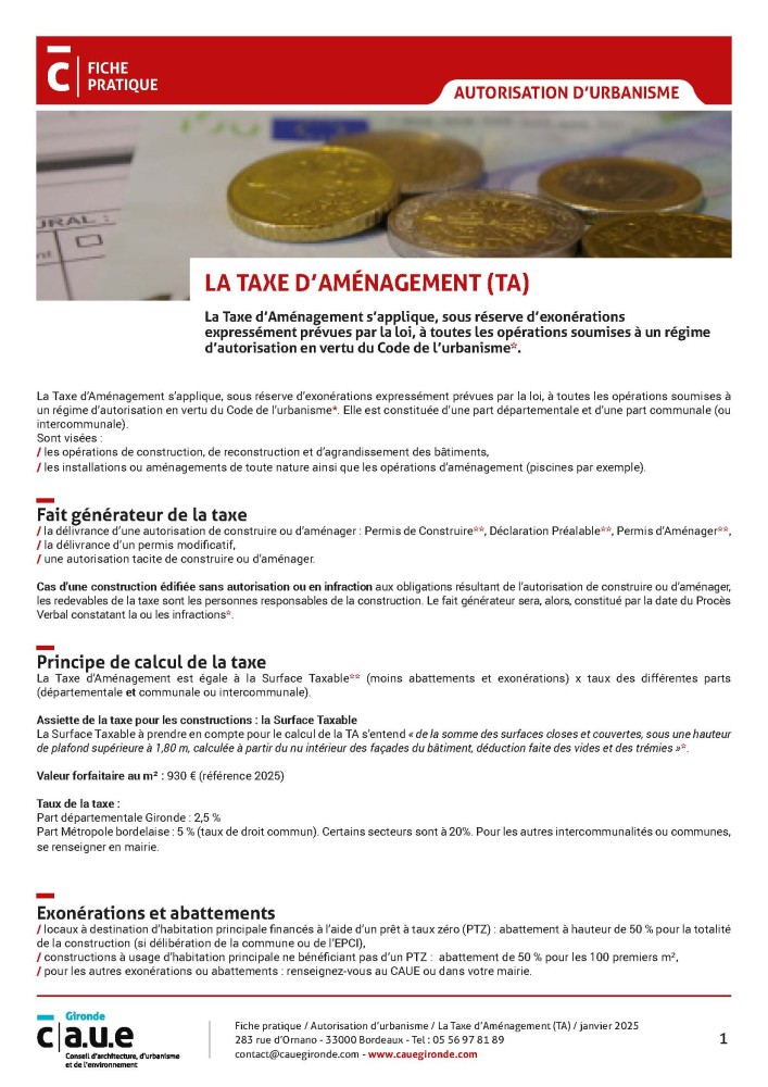 Taxe d'Aménagement 2025
